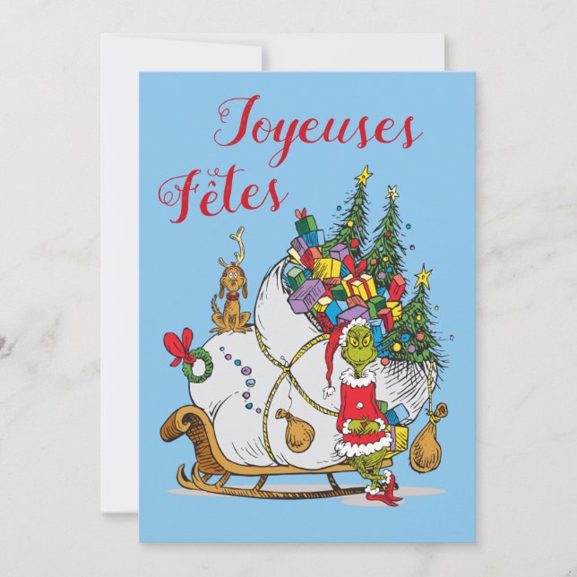 Dr. Seuss | Grinch - Joyeuses  Fêtes Photo Holiday Card (Front)