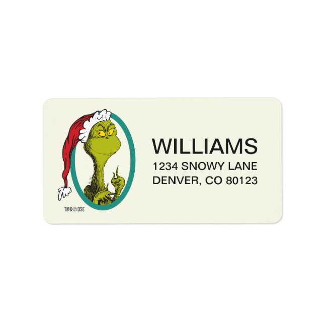 Dr. Seuss | Grinch Label (Front)