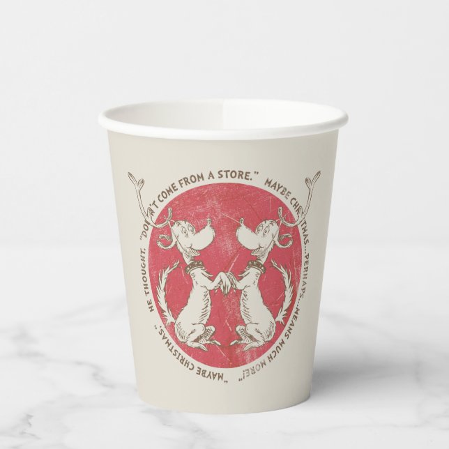 Dr. Seuss | Grinch | Max - Christmas Quote Paper Cups (Left)