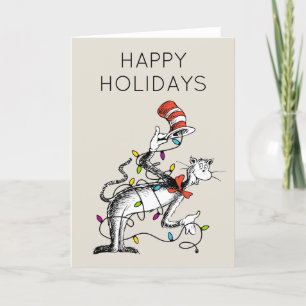 Dr. Seuss   Grinch   Mischievous Cat in the Hat Holiday Card