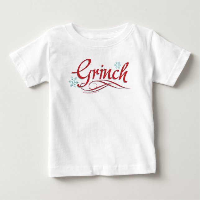 Dr. Seuss | Grinch - Red and Blue Script Baby T-Shirt (Front)