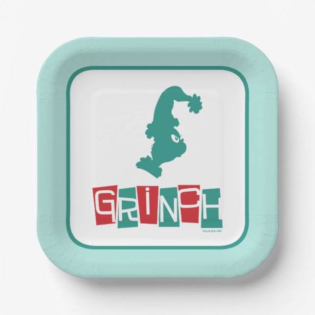 Dr. Seuss | Grinch - Red & Green Paper Plate (Front)