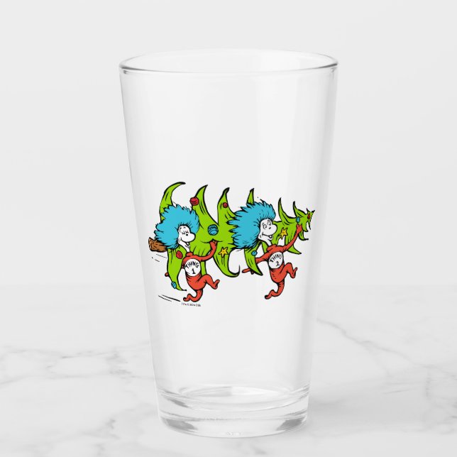 Dr. Seuss | Grinch | Thing One Thing Christmas Glass (Front)