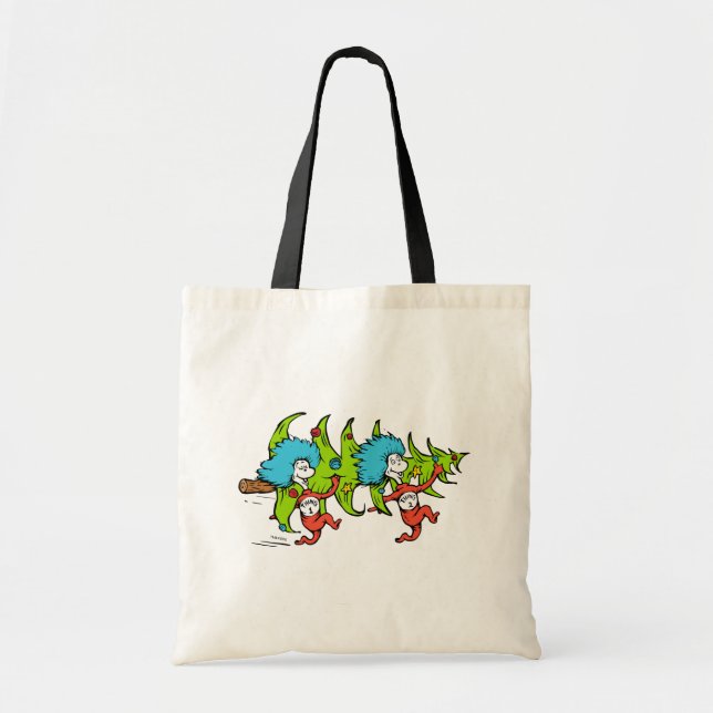 Dr. Seuss | Grinch | Thing One Thing Christmas Tote Bag (Front)