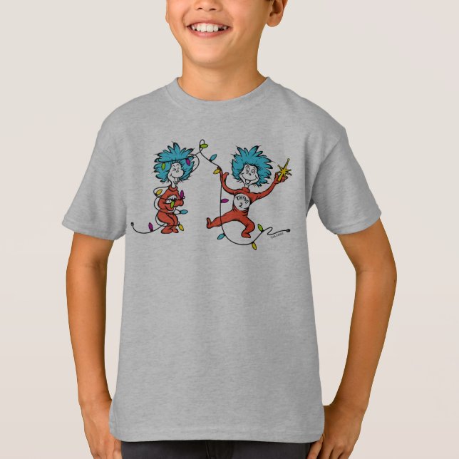 Dr. Seuss | Grinch | Thing One Thing TwDancing T-Shirt (Front)