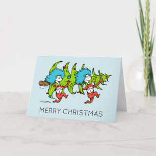Dr. Seuss Grinch Thing One Thing Two Christmas Holiday Card