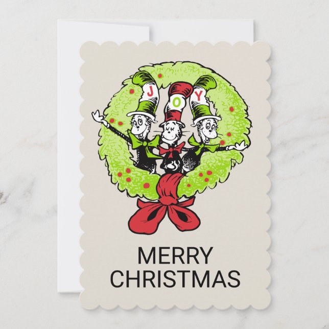Dr Seuss | Grinch | Who-ville Christmas Joy Holiday Card (Front)