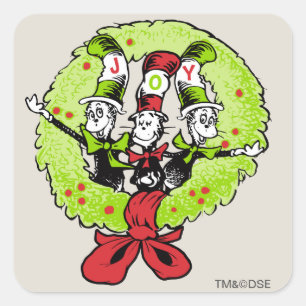 Dr Seuss   Grinch   Who-ville Christmas Joy Square Sticker