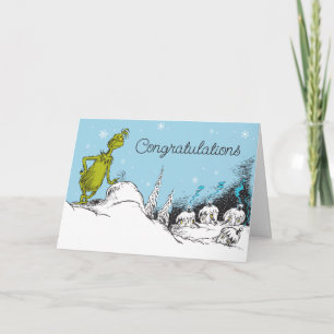Dr. Seuss   Grinch Winter Baby Congratulations Card
