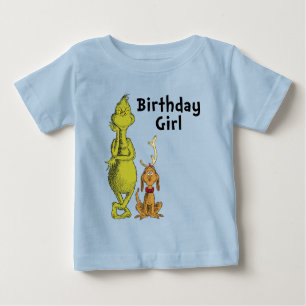 Dr. Seuss   Grinch Winter Birthday Girl Baby T-Shirt