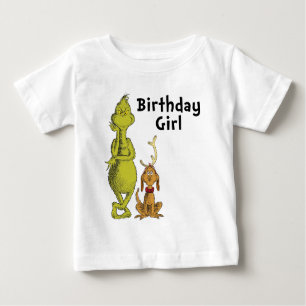 Dr. Seuss Grinch Winter Birthday Girl Baby T-Shirt