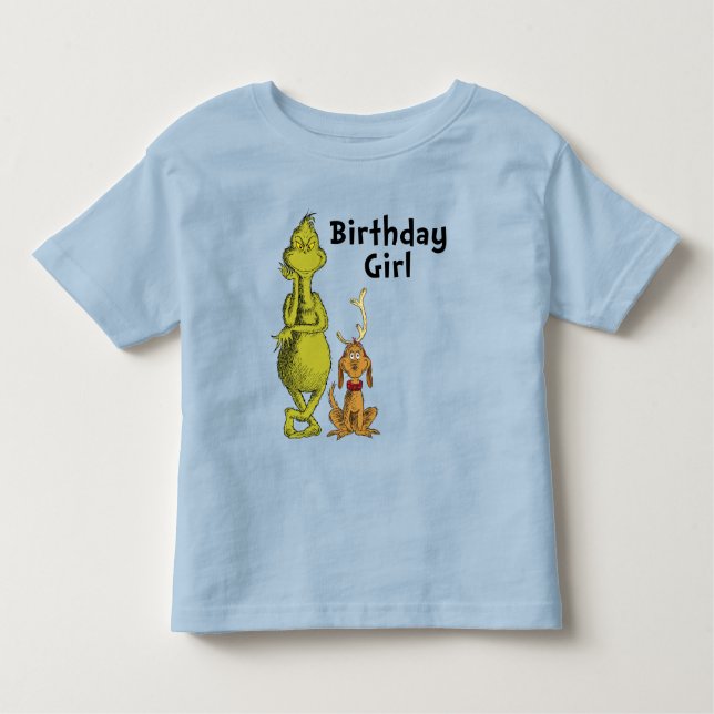 Dr. Seuss | Grinch Winter Birthday Girl Toddler T-Shirt (Front)