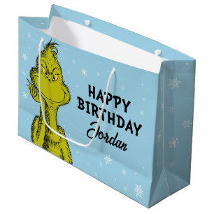 Dr. Seuss Grinch Winter Birthday Large Gift Bag