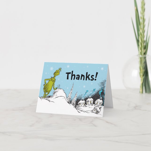 Dr. Seuss | Grinch Winter Birthday Thank You (Front)