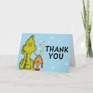 Dr. Seuss   Grinch Winter Birthday Thank You Card