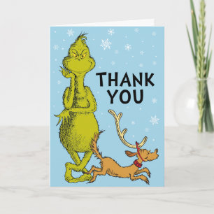 Dr. Seuss   Grinch Winter Birthday Thank You Card