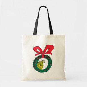 Dr. Seuss Grinch Wreath Tote Bag