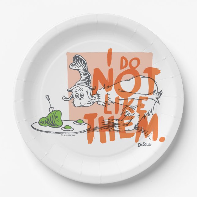 Dr. Seuss Guy-Am-I "I Do Not Like Them" Paper Plate (Front)