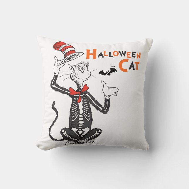 Dr. Seuss | Halloween Cat in the Hat Cushion (Front)