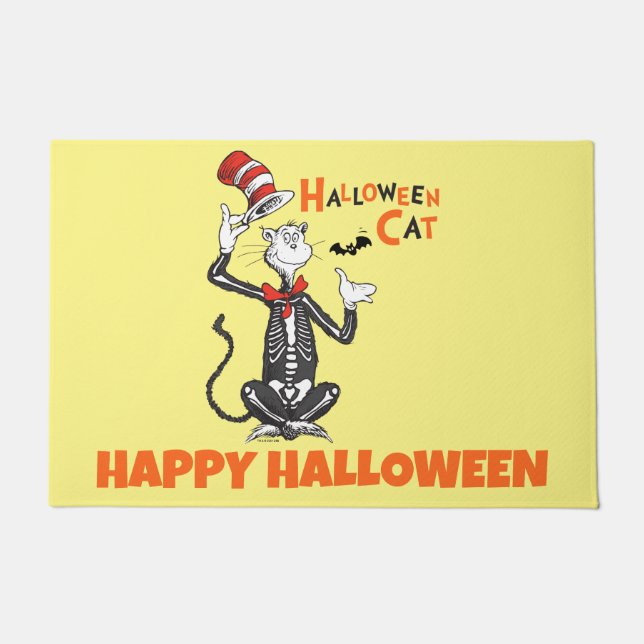Dr. Seuss | Halloween Cat in the Hat Doormat (Front)
