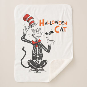 Dr. Seuss   Halloween Cat in the Hat Sherpa Blanket