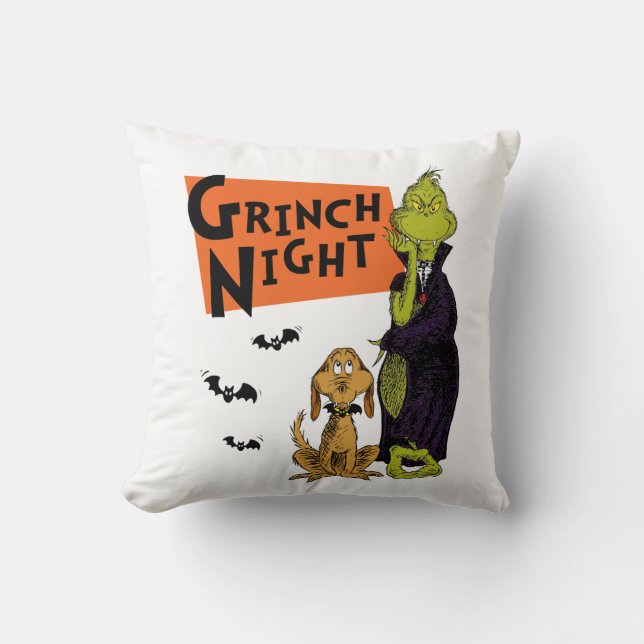 Dr. Seuss | Hallowen Grinch Night Graphic Cushion (Front)