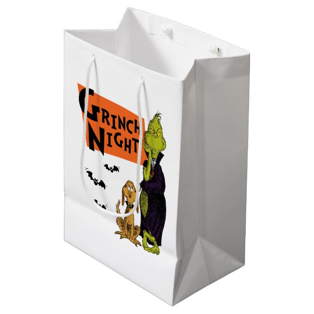 Dr. Seuss | Hallowen Grinch Night Graphic Medium Gift Bag (Front Angled)