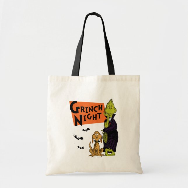 Dr. Seuss | Hallowen Grinch Night Graphic Tote Bag (Front)