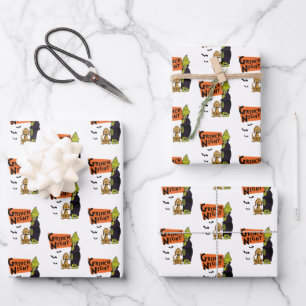 Dr. Seuss   Hallowen Grinch Night Graphic Wrapping Paper Sheet