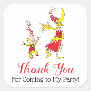Dr. Seuss   Happy Birthday to You - Thank You Square Sticker