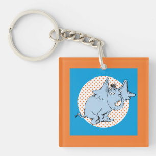 Dr. Seuss Horton Hears A Who Orange Polka Dots Key Ring