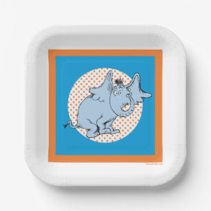 Dr. Seuss Horton Hears A Who Orange Polka Dots Paper Plate