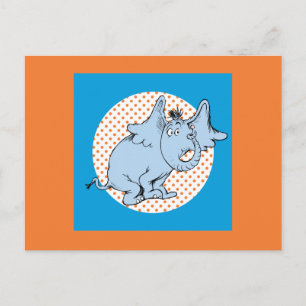 Dr. Seuss Horton Hears A Who Orange Polka Dots Postcard