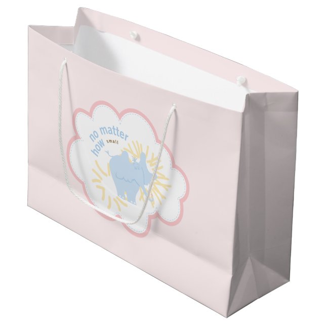 Dr. Seuss Horton | No Matter How Small Large Gift Bag (Front Angled)