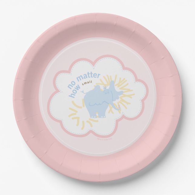 Dr. Seuss Horton | No Matter How Small Paper Plate (Front)