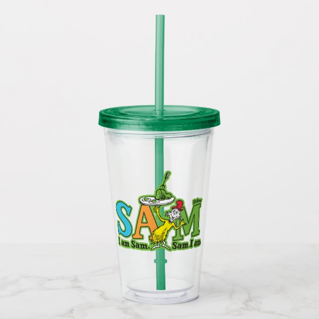 Dr. Seuss | I Am Sam. Sam I Am. Acrylic Tumbler (Front)