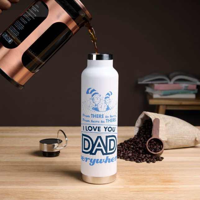 Dr. Seuss | I Love You Dad Everywhere Water Bottle (Coffee)