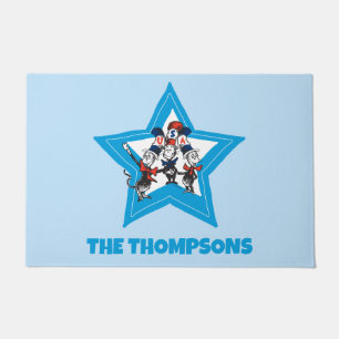 Dr. Seuss Little Cats USA Hats Graphic Doormat