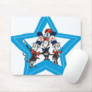 Dr. Seuss   Little Cats USA Hats Graphic Mouse Pad