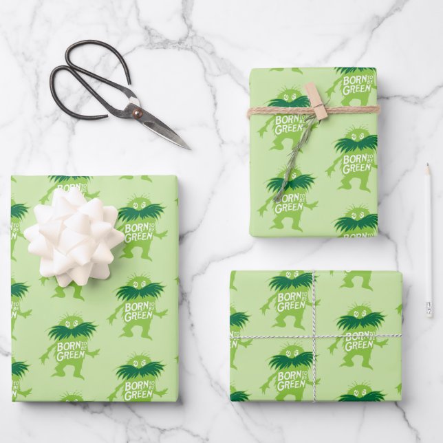 Dr. Seuss | Lorax - Born To Be Green Wrapping Paper Sheet (Front)