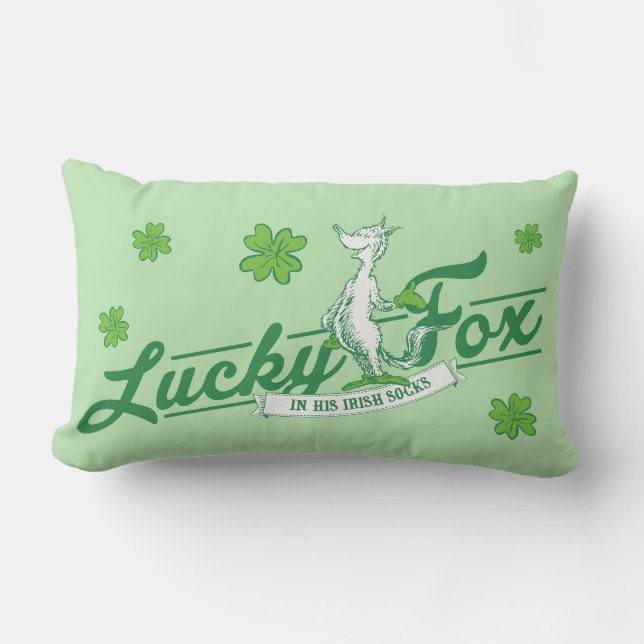 Dr. Seuss | Lucky Fox In His Irish Socks Lumbar Cushion (Front)