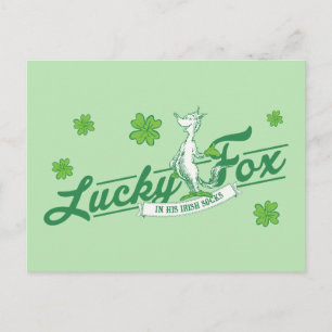 Dr. Seuss   Lucky Fox In His Irish Socks Postcard