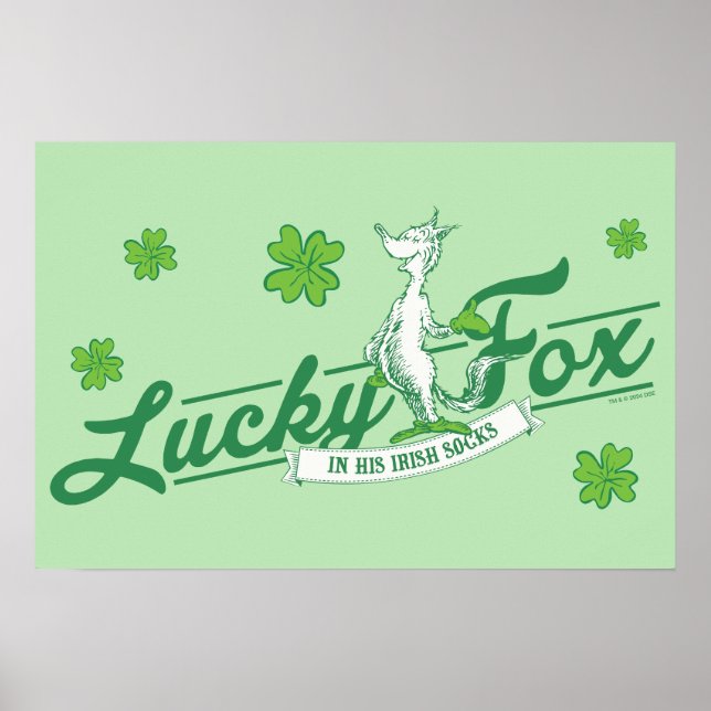 Dr. Seuss | Lucky Fox In His Irish Socks Poster (Front)
