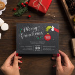 Dr. Seuss | Merry Grinchmas Foil Grinch Holiday<br><div class="desc">Invite all your family and friends to your Holiday Party this year with these silver Foil Dr. Seuss chalkboard invites. Personalise by adding all your party details.</div>