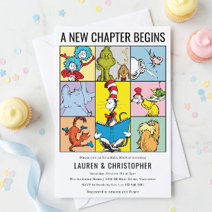 Dr. Seuss New Chapter Begins Collage Baby Shower Invitation