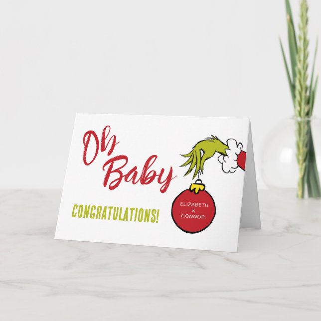 Dr. Seuss | Oh Baby Grinch Baby Congratulations Card (Front)
