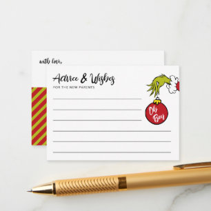 Dr. Seuss Oh Boy Grinch Baby Advice Enclosure Card
