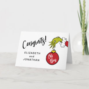 Dr. Seuss Oh Boy Grinch Baby Congratulations Card