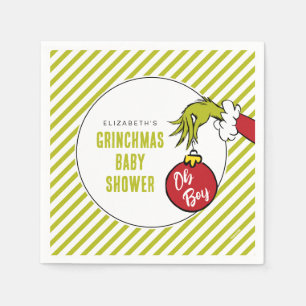 Dr. Seuss Oh Boy Grinch Baby Shower Napkin