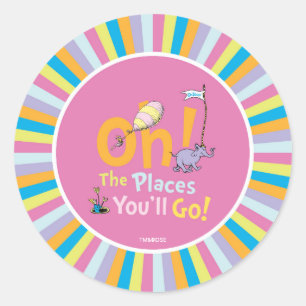 Dr. Seuss   Oh, The Places You'll Go! Classic Round Sticker